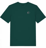 Unisex T-Shirt Lasse in Glazed Green aus Bio-Baumwolle mit Stickerei, Produktfoto