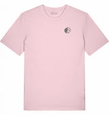 Unisex T-Shirt Lasse in Cotton Pink aus Bio-Baumwolle mit Stickerei, Produktfoto