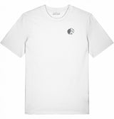 Unisex T-Shirt Lasse in White aus Bio-Baumwolle mit Stickerei, Produktfoto