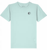 Kids Shirt Isko in Caribbean Blue – Kinder-T-Shirt aus Bio-Baumwolle mit Stickerei, Produktfoto