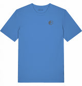 Unisex T-Shirt Lasse in Bright Blue aus Bio-Baumwolle mit Stickerei, Produktfoto