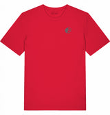 Unisex T-Shirt Lasse in Red aus Bio-Baumwolle mit Stickerei, Produktfoto