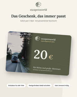 escapetoworld Geschenkgutschein über 20 €